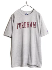 【お得なクーポン配布中!】 90s チャンピオン カレッジ プリント Tシャツ メンズ L / 古着 90年代 オールド Champion 半袖Tシャツ ヘビーウェイト 霜降り グレー 杢 灰
