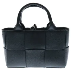 BOTTEGA VENETA (ボッテガヴェネタ) 2WAY キャンディー アルコトート イントレチャート 裏地スエード ポーチ付き レザー ハンドバッグ ショルダーバッグ ブラック 729029