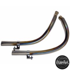 スポーツスター XL'04-'06 オールドスタイル手曲げマフラー ステンレス ベアメタル MOTOR ROCK (MR-EX173B)