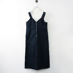 美品 サマンサモスモスブルー Samansa Mos2 SM2 blue ジップアップジャンパースカート F/ネイビー ワンピース【2400014342093】