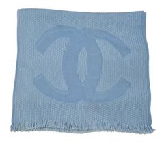 CHANEL CCロゴ刺繍クッションカバー 水色 45cm - メルカリ