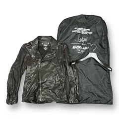 定価418000円 美品 ISAMU KATAYAMA BACKLASH THE LINE T-005 イタリアンカーフ 下地製品染め ダブル ライダースジャケット バックラッシュ ライン XL  55826Aのサムネイル