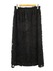 レプシィム ローリーズファーム LEPSIM LOWRYS FARM クラフトレーススカート ロング ウエストゴム ブラック 黒 ボトムス