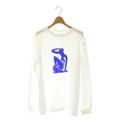 6 ROKU BEAUTY&YOUTH B&Y ロク ビューティーアンドユース HENRI MATTISE BLUE NUDE ロンT カットソー 長袖 プリント L 白 青 ホワイト ブルー /HK ■OS