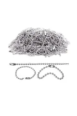 シルバー [YFFSFDC] ボールチェーン120mm キーホルダー 100本セット (シルバー)