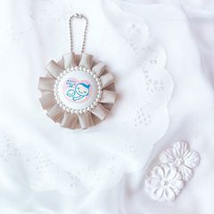 ハンドメイド　両面マタニティマーク　プリーツ　グレージュ　完成品