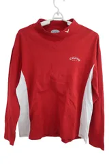 Callaway(キャロウェイ) 長袖ハイネックシャツ 赤 メンズ L ゴルフ用品 2411-1129 中古
