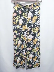 ◇ ⊂ Roxy ロキシー 花柄 イージー パンツ サイズM ブラック レディース E  【1506180014060】