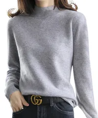 [Dep Club] シンプリストが選ぶ セーター レディース ゆったり ニット シンプル クルーネック トップス カットソー 薄手 軽量 長袖 無地 丸首 大きいサイズ 春 秋 冬 春秋 春服 服 (JP, アルファベット, M, グレー [グレー] [M]