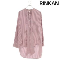 バレンシアガ  492513 バックロゴタイカラーストライプ長袖シャツ メンズ 34