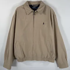 古着 90's/90年代 ポロバイラルフローレン Polo by Ralph Lauren スウィングトップジャケット ワンポイント 裏地チェック M  ベージュ メンズ