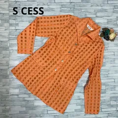 S CESS ジャケット レディース チェック 透け感有 薄手 重ね着 コート
