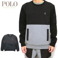 ラルフローレン トレーナー メンズ スウェット クルーネック Ralph Lauren Hybrid Sweatshirt ハイブリッド 裏毛 撥水 セール POLO ロゴ 刺繍 ブラック グレー S-XL