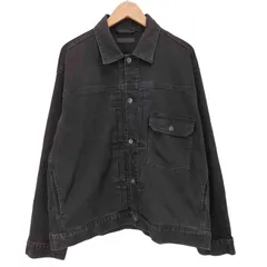 ユニクロ UNIQLO 22AW 1ST 型 ストレッチ ブラック デニム ジャケット メンズ JPN：XL 
