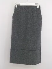 ◇ BEAMS HEART ビームス ハート バックスリット 膝下丈 タイト スカート サイズM グレー ホワイト レディース P  【中古】 【1208230012957】