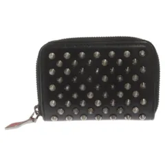 極美品　クリスチャンルブタン　コインケース　小銭入れ　パネトーネ　レザー　黒 Panettone coin purse ブラック カーフレザー - Accessories