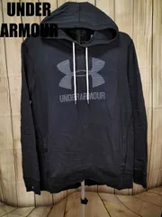 UnderArmour アンダーアーマー ビッグロゴ プリント スウェット フーディ パーカー ブラック
