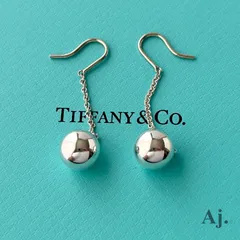 ☆希少【TIFFANY\u0026Co.】ボルトスタッド ボール チェーン ピアス　909てぃふぁ美_ピアス_イヤリング