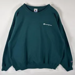 古着 90's～00's/90年代～00年代 チャンピオン Champion スウェット トレーナー ワンポイントロゴ 大きいサイズ XXL  グリーン系 メンズ