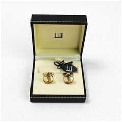 ダンヒル カフス 未使用 ロゴ ゴールドカラー 中古 Aランク