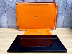 HERMES - HERMES エルメス 馬 インテリア トレイ 盆  ブラック パープル【中古】 HERMES - HERMES エルメス 馬 インテリア トレイ 盆 ブラック