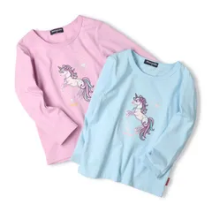 moujonjon ユニコーンアップリケ長袖Tシャツ　m64848