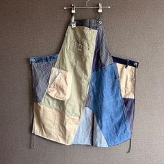 EASY SKANKING リメイクエプロン ワークエプロン カフェエプロン ガーデニング キャンプ