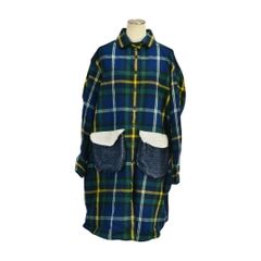 ツモリチサト TSUMORI CHISATO ワンピース ロング丈 ニット切り替え グリーン / ネイビー サイズ 2 レディース F-L8306