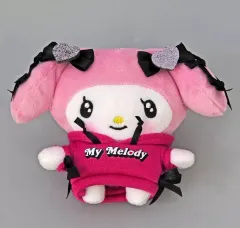 【中古】キーホルダー マイメロディ ぬいぐるみチャーム 「Happyくじ Sanrio characters HALLOWEEN 2024」 ぬいぐるみチャーム賞