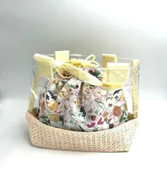 ドクターシーラボ クリアトート＆花柄巾着バッグセット 夏のお出かけに◎