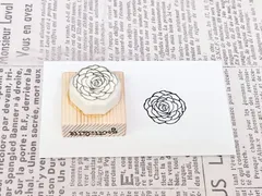 消しゴムはんこ　乙女椿のはんこ
