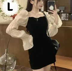 リボン ミニワンピ タイト ブラック ワンピース レディース 長袖 韓国ファッション 上品 可愛い セクシー エレガント フォーマル カジュアル 通勤 通学 デート 二次会 体型カバー 春 秋 冬 人気 黒 おしゃれ スリム 美ライン