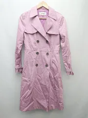 ◇ ◎ misch masch ミッシュマッシュ かわいい ダブルボタン 長袖 トレンチコート サイズM ピンク レディース メンズ P 【1308240001160】