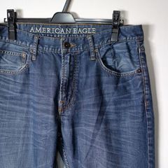 アメリカンイーグル デニムパンツ ジーンズ メンズ W34 スリムストレート 大きいサイズ ズボン ボトムス 古着