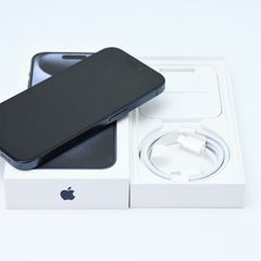 【付属品完備＊ 液晶美品】SIMフリー iPhone15 Pro 128GB ブルーチタニウム