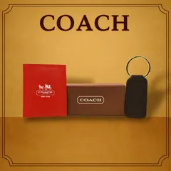 【箱付き】COACH コーチ　キーリング　レザー　男女兼用　ブラウン　255996762 K079