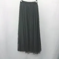 ◇ ⊂ INGNI イング チュール シフォン ペチコート付き ロング フレア スカート サイズF ブラック レディース E  【1410100031627】