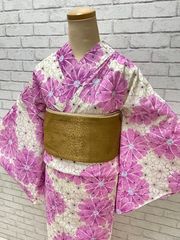 浴衣 綿絽 ゆかた　新作　新品　浴衣単品　【品番　250402-12　】22000円　ゆかた　女性用　フリーサイズ