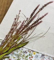 ドライ風　ミックスグラス　ブッシュ　ｈ54cm　モーブグリーン　造花　インテリア