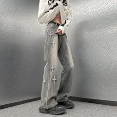 デニムパンツ メンズ ジーンズ ジーパン デニム ワイドパンツ ロングパンツ ボトムス シンプル カジュアル おしゃれ パンツ ゆったり 通勤 通学 大人 春 夏 秋 冬 wslf06☆DZ10