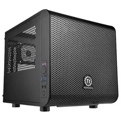 送料無料 【新品 未使用 未開梱】THERMALTAKE　Ｍｉｎｉ　ＩＴＸ対応ミニＰＣケース　Ｃｏｒｅ　Ｖ１　（電源なし・ブラック）　CA-1B8-00S1WN-00