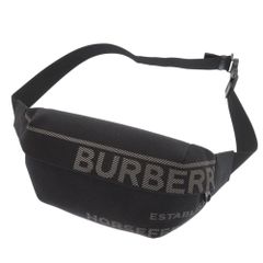 未使用 バーバリー キャンバス ブラック ウエストバッグ 黒 1379 BURBERRY