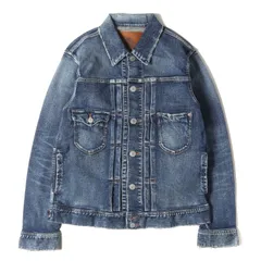 美品 TMT ティーエムティー ジャケット サイズ:XL 21AW 2ndタイプ ヴィンテージ加工 デニムジャケット HYBRID-STRETCH DENIM JACKET TYPE 2ND インディゴライト アウター ブルゾンのサムネイル