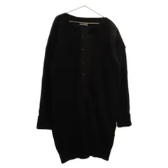 Yohji Yamamoto POUR HOMME (ヨウジヤマモト プールオム) 19AW ダメージ加工ジップアップパッチロングカーディガン ブラック HC-K86-880のサムネイル