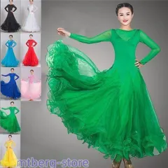 大きい裾 カラオケ ラテンドレス 大きいサイズ ダンス衣装/マキシ丈スカート 品質良い ドレスウエア