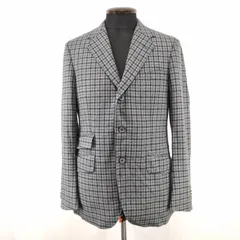 美品★ユナイテッドアローズ/green label relaxing★テーラードジャケット/ウール100％【46/メンズS-M程度/カーキ系/チェック柄】アウター/Jacket◆BJ057-i