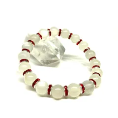 ムーンストーン パワーストーン ブレスレット  8mm 6月誕生石 RD メンズ・レディース 男性・女性  数珠 ◇