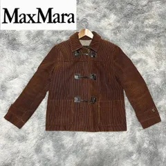 本革】MaxMara（M）レザージャケット/仔牛皮/ステンカラー/スエード