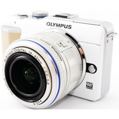 オリンパス ミラーレス OLYMPUS ペン E-PL1 レンズキット ホワイト 中古 新品SDカード付き 届いてすぐに使える