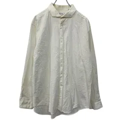 Calvin Klein 長袖 無地シャツ XL アイボリー カルバンクライ スリムフィット ボタン シンプル シンプルシャツ 無地 春物 a710-6123
